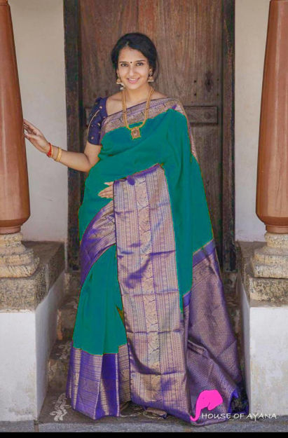Picture of Beautiful Simple Sober Silk Saree For Wedding