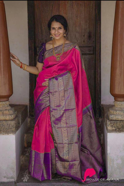 Picture of Important Kanchipuran Silk Saree For Wedding