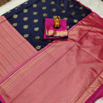 Picture of Beautiful Jecard Saree For Wedding With Blouse Pice