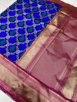 Picture of Jacquard Work Beautiful Saree With Blouse Pice
