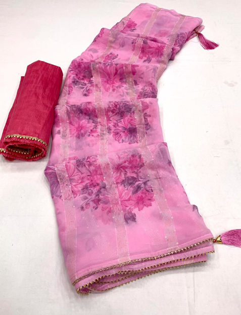 Picture of Pure Brasso Silk Stylish Fashionabale Saree