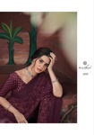 Picture of Pure Georgette With Fancy Lace & Beautiful Dark Maroon Blouse Saree