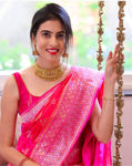 Picture of Beautiful Richi Pallu Jacquard Work Saree For Wedding