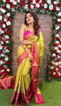 Picture of Expensive Soft Lichi Saree For Wedding With Blouse