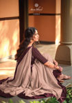 Picture of Pure Dark Brown Cotton Wedding And Beautiful Saree