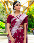 Picture of Simple Sober Beautiful Silk Saree With Blouse