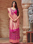 Picture of Pure  Georgette With   Fancy Lace &  Beautiful Blouse  Saree