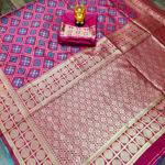 Picture of Pure  Georgette With   Fancy Lace &  Beautiful Blouse  Saree