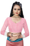 Picture of Beauiful Light Pink Cotton Chitt Pallu And Foli Print Saree