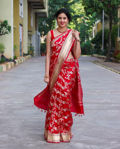 Picture of Organic Banarasi Sarees With Blouse For Wedding