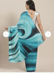 Picture of Festival collection with sky blue printed saree