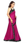 Picture of Beautiful Banglory Pink Silk Saree For Wedding With Blouse