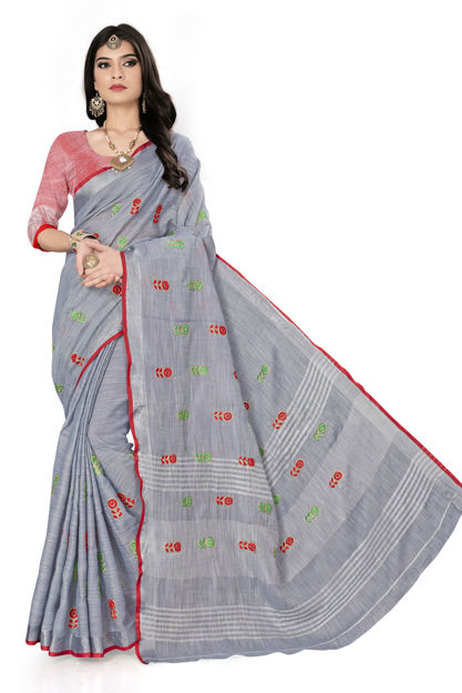 Picture of Best Beautiful And Embroidery Work Saree