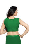Picture of Pure Green Georgette With Stylish Fashionabale Saree