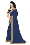 Picture of Beautiful Navy Blue Colour Saree With Blouse