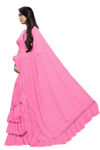 Picture of Pure Pink Color Georgette With Stylish Fashionabale Saree