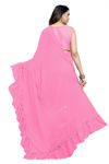 Picture of Pure Pink Color Georgette With Stylish Fashionabale Saree