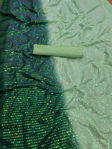 Picture of Pure Dola Silk With Gold Print & Fancy Lace & Beautiful Green Blouse
