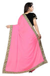 Picture of Pure Georgette with Sequence Lace Saree With Blouse