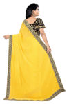 Picture of Beautiful Yellow Colour Saree With Blouse Piece