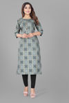 Picture of Pure Grey Beautiful Cotton Material Kurti
