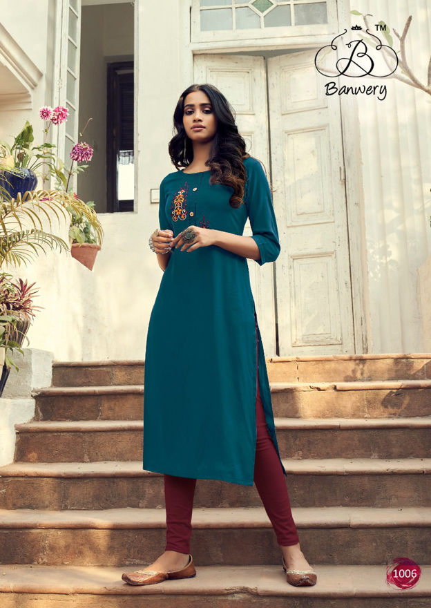 Picture of Pure Reyon With Fancy Lace & Beautiful Navy Blue Kurti