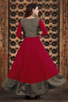 Picture of Beautiful And Stylish Fit Cherry Red Kurti Type Dress