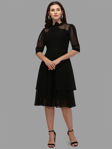 Picture of Beautiful Heavy Net Best Colour Black Top Dress