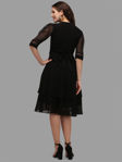 Picture of Beautiful Heavy Net Best Colour Black Top Dress