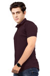 Picture of Simple Dark Brown Sober Regural Fit Shirt For Holiday