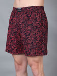 Picture of Pure Cotton Stylish Beautiful And Printed Red & Black Boxer