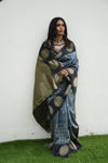 Picture of Pure  Georgette With   Fancy Lace &  Beautiful Blouse Saree