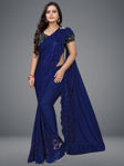 Picture of Beautiful Pure Polyester Lycra Saree With Blouse