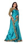 Picture of Beautiful Heavy Satin Silk Saree With Blouse