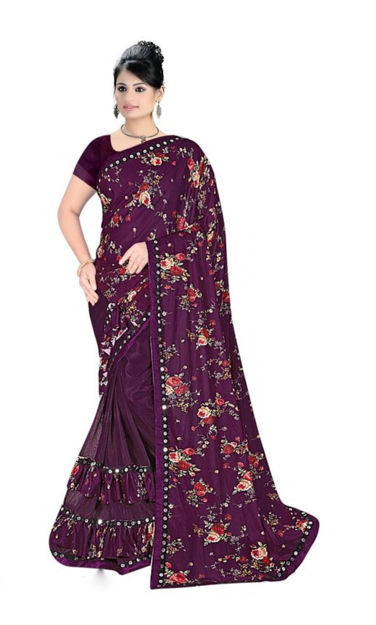 Picture of Women's Best Polyester Saree With Blouse Piece