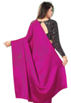 Picture of Pure  Georgette With   Fancy Lace &  Beautiful Blouse Dark Pink Saree