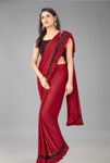 Picture of Super Demanding Beautiful Ready To Wear Sequins Red Saree