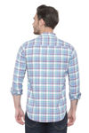Picture of Pure Cotton Smart Blue And White Checks Pattern Shirt