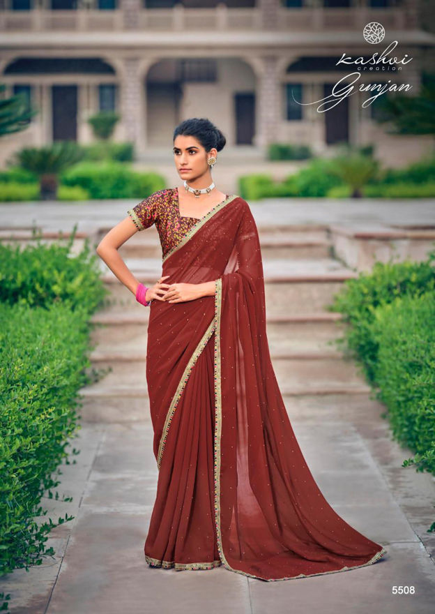 Picture of Pure Heavy Chioffon And Fancy Embroidery Saree