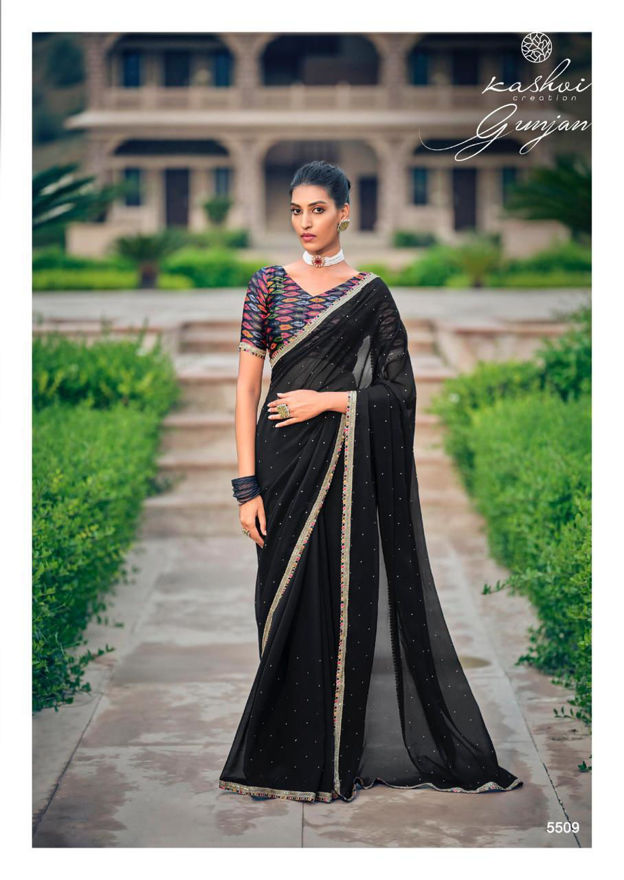 Picture of Pure Heavy Chioffon And Fancy Embroidery Saree