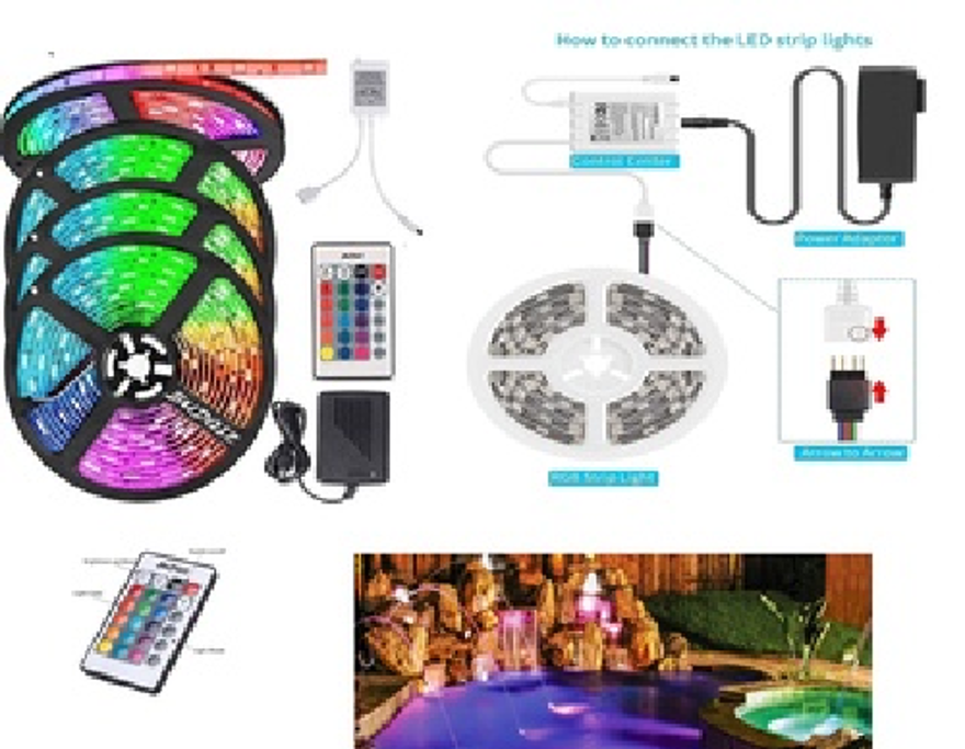 Picture of Rgb Led Strip With 5 Mode Remote Key W Flash Strobe Fed Smooth
