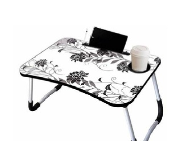 Picture of Laptop Table Study Table Wooden With Cup And Mobile Holder