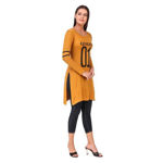 Picture of Atractive Women Lycra Printed Yellow Top