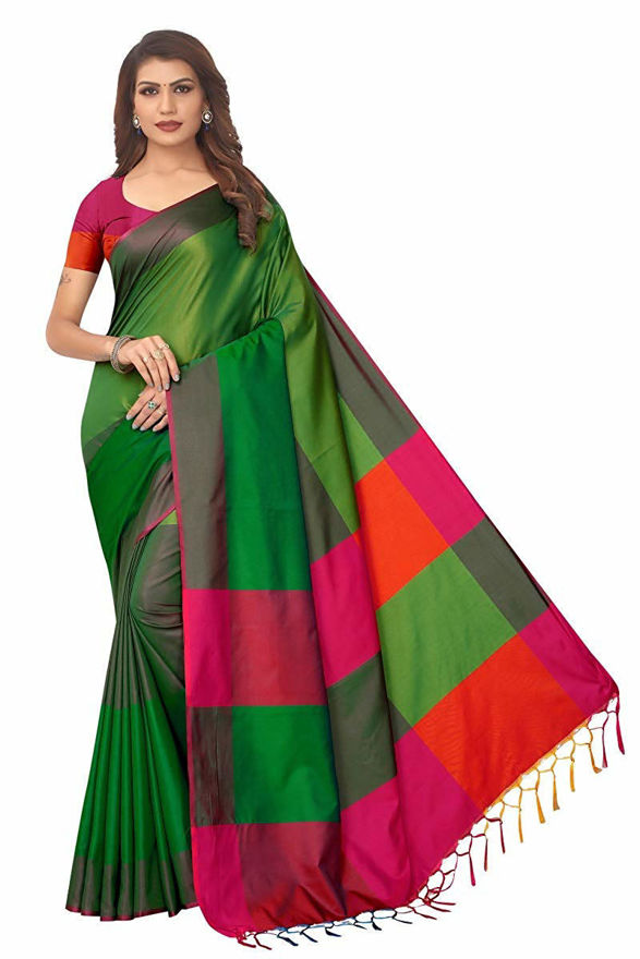 Picture of Look Out Soft Cotton & Silk Saree For Women
