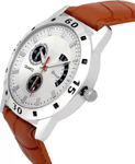 Picture of Analogue Brown Leather Strap White Dial  Men's Boy's Watch