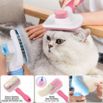 Picture of Meetzone Pet Neat Self Cleaning Slicker Brush  (1Pcs/Multicolour)