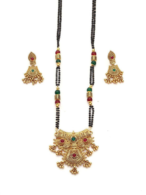 Picture of Pendant Gold Plated 24Inch Long Mangalsutra For Women And Girls