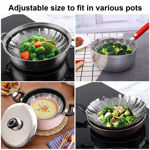 Picture of Folding Collapsible Basket Stainless Steel Vegetable Steamer For Food