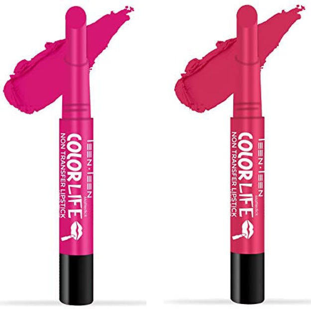 Picture of Teen Teen Non Transfer Matte Lipstick Combo (Magenta, Rose Pink)