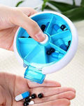Picture of Round Portable Pill Box Medicine Storage Box Pill 7 (Multicolour)